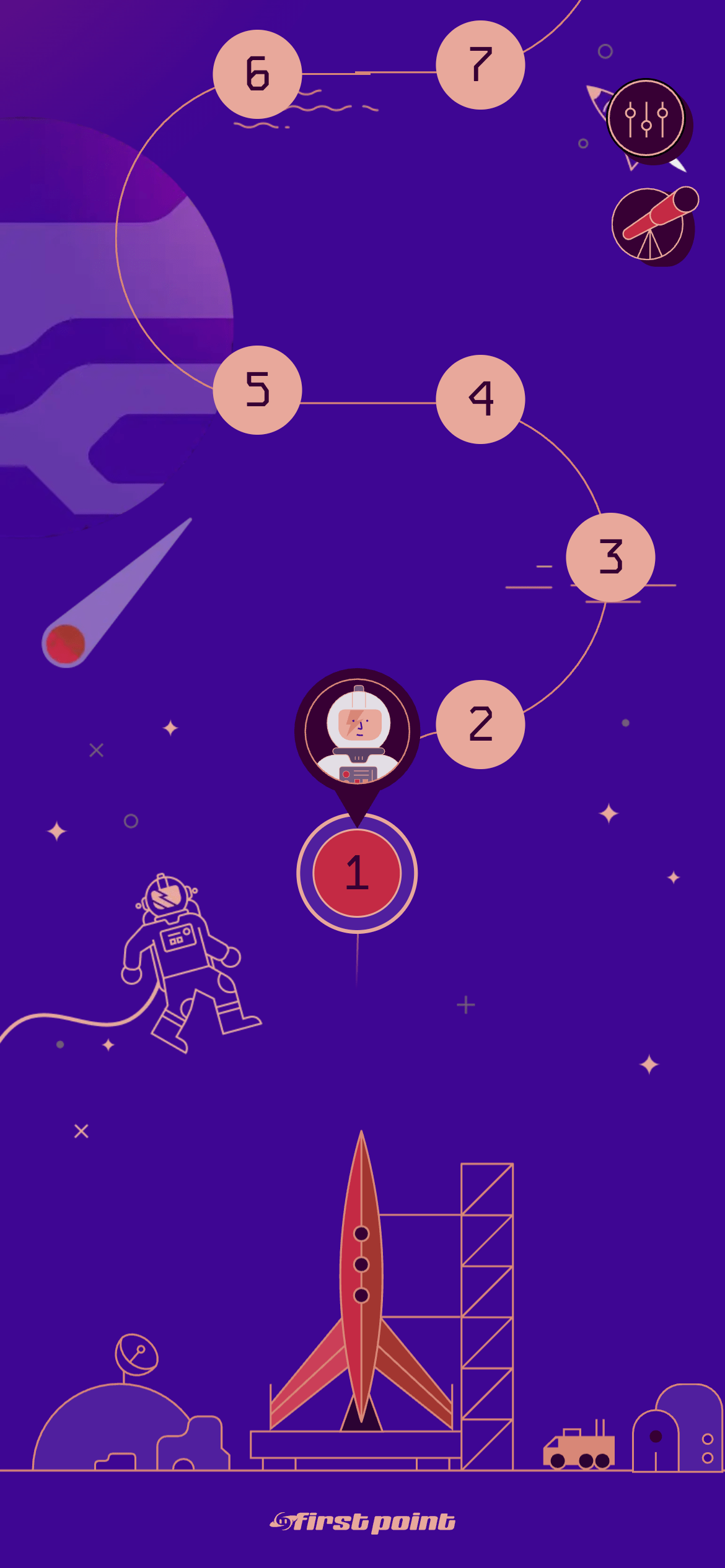 CosmoWords Level Map