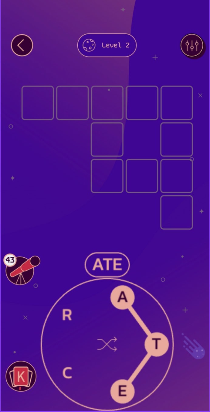 CosmoWords Gameplay Level 2